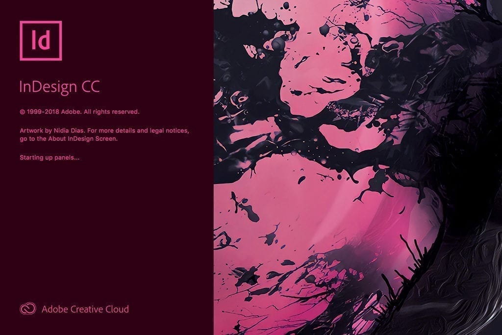 InDesign spalsh screen InDesign spalsh screen